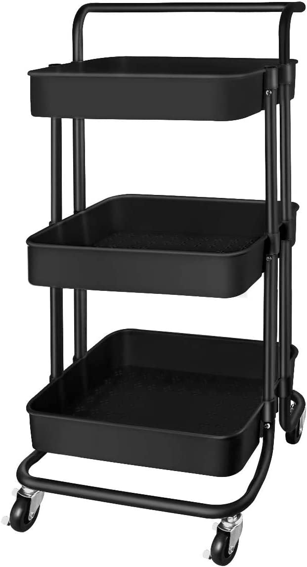 3 Tier Rolling Storage Cart with Wheels