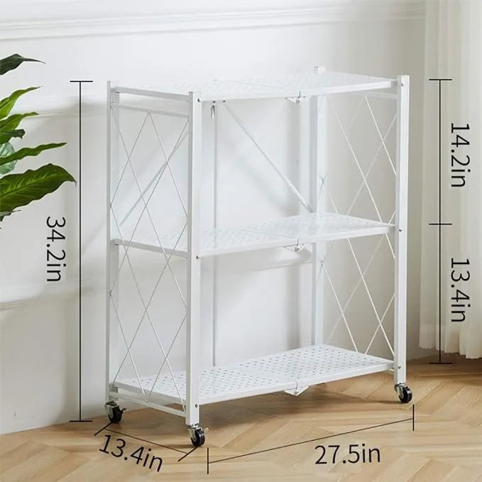 Storage Shelves with Foldable Metal Shelving Units Storage Racks(3,4,5)