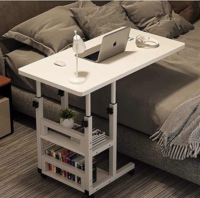 Portable table with wheels portable desk extra rack size 60x40x90 CM