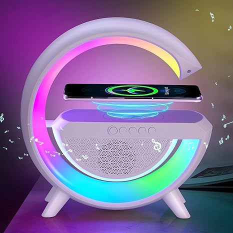 G-type wireless charger, LED Bluetooth Wireless Speaker with RGB Night Lamp