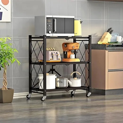 Storage Shelves with Foldable Metal Shelving Units Storage Racks(3,4,5)