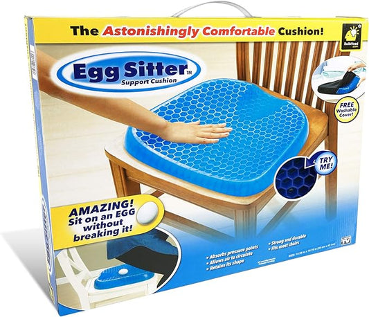 Egg Sitter Seat Cushion | Honeycomb Design Absorbs Pressure Points (Pack of 2)