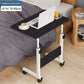 Laptop Table Desk Adjustable Height Sofa Bed Side Rolling Desk, Mobile Laptop Cart Portable Tray Table for Home Office