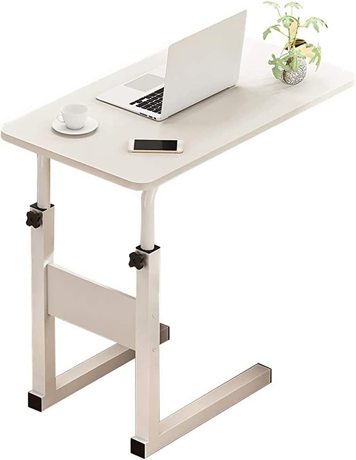 Vertical Laptop Table Adjustable Height with Wheels Side Desk 60x40 cm